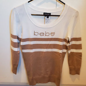 Tan BEBE Round-Neck Sweater (NEW)